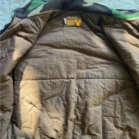 Cabelas Camo fleece Gore-Tex hunting jacket.  Size Men’s L.  Great condition. - Picture 7 of 8